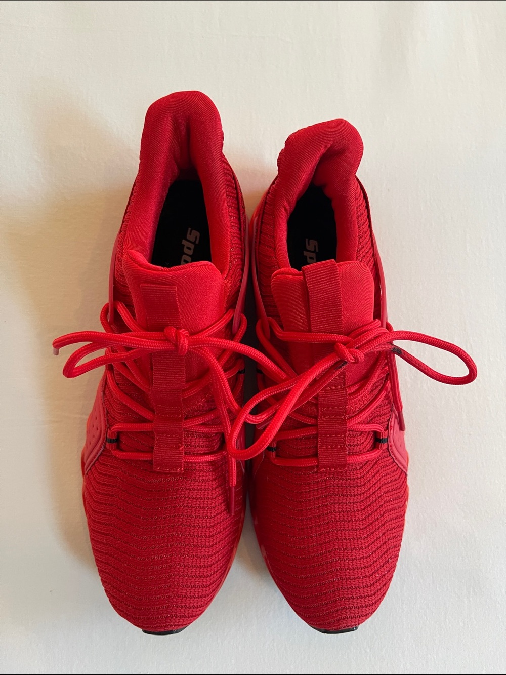 Women's Red Athletic Lace-Up‎ Running Shoes